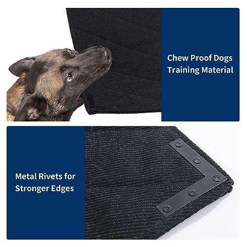 Durable Chew Proof Dog Bed with Metal Rivet Corner for Large Dogs (L (41" L x 28" W) / Black)