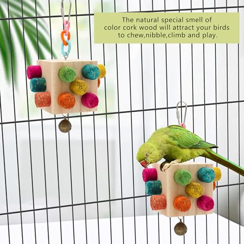 Square Bird Chew Toy (1 Pack-Squar Cork Stick)