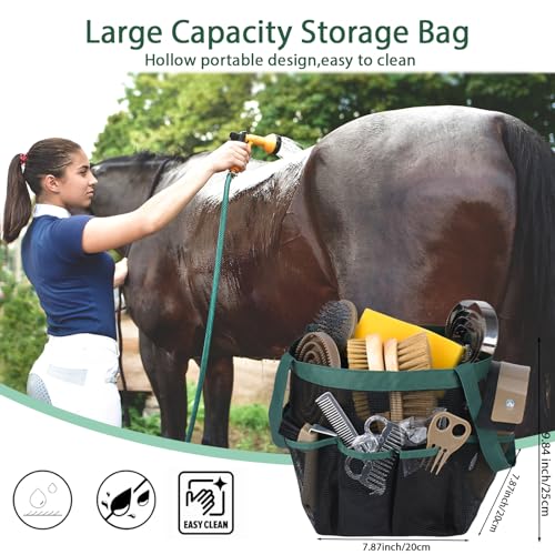 Horse Grooming Kit 13 Piece (Brown Green)