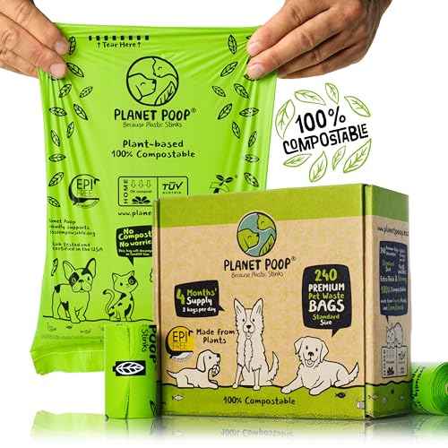Home Compostable Dog Poop Bags on Refill Rolls (240 Count (Pack of 1))
