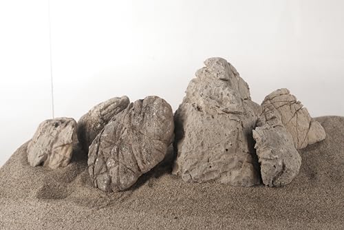 Grey Elephant Skin Stone 18lb Aquarium Rocks for Fish Tank Decor (16 Elephant Skin Stone Grey(3-9 inches,18lbs))