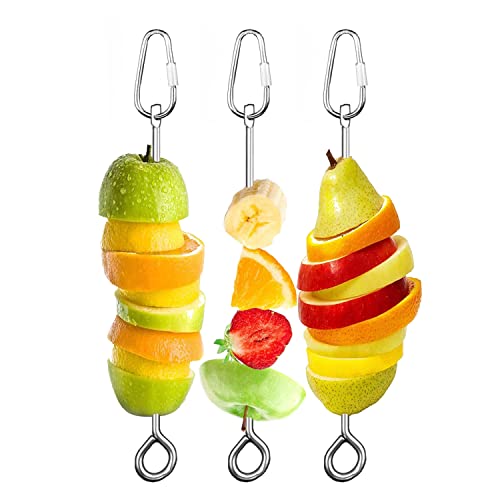 Bird Cage Food Holder Parrot Fruit Vegetable Skewer Bird Cage Feeder