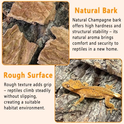 Reptile Cork Bark Bedding (1.4LB - L：4.72~7.87inch)