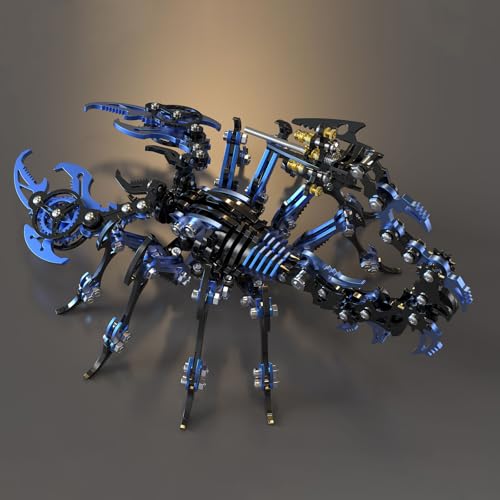 Scorpion 3D Metal Puzzles Kits for Adults Teens (Blue and Black)