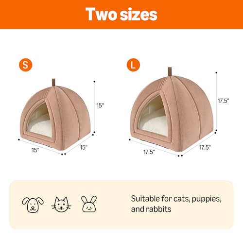 Cat Bed Cave 2 (Pink / L-17.5"×17.5"×17.5")