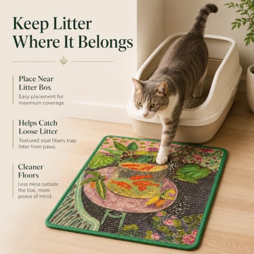 Art Sisal Cat Scratcher Mat (Goldfish)