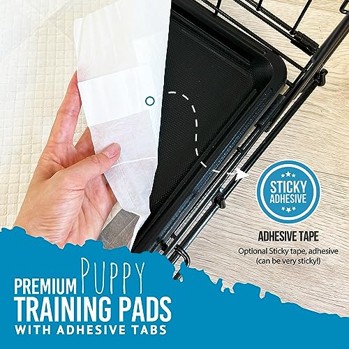 Bulldogology Pee Pads for Dogs XL with Adhesive Sticky Tape (40-Count (24x35))