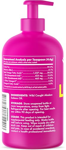 Wild Alaskan Salmon Oil for Dogs & Cats (32oz)
