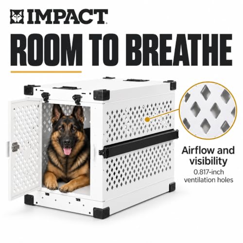 Impact Collapsible Dog Crate (White / 34.5"L x 23.0"W x 29.0"H)