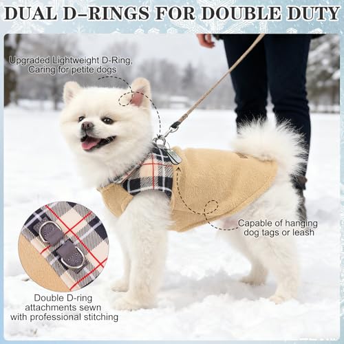 Fleece Dog Sweater (Beige / Medium)