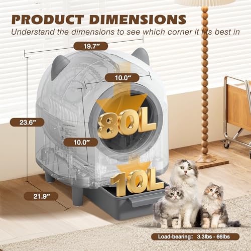 Automatic Cat Litter Box for Multiple Cat
