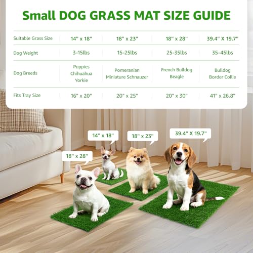 Artificial Grass Pee Pads for Dogs Puppy Potty Training to Pee and Poop (14" x 18")