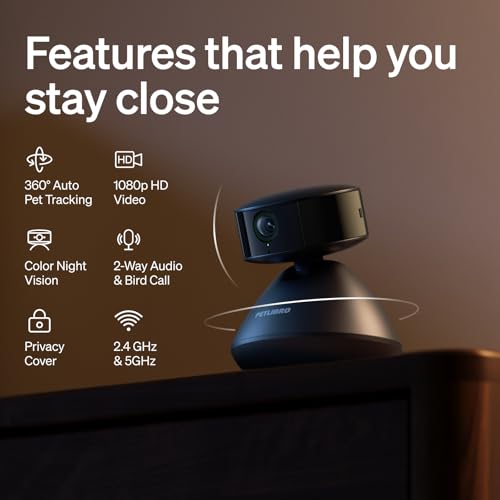 Dog Camera with Phone App (Black / Pet Cam)