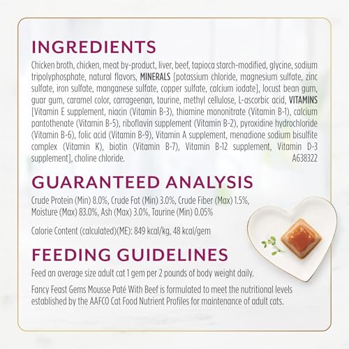 Purina Fancy Feast Gems Wet Cat Food with Beef (4 Ounce (Pack of 8))