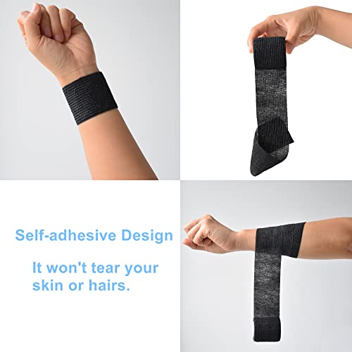 2 Inches Self Adhesive Bandage Wrap Cohesive Wrap (2 Inch / Black)