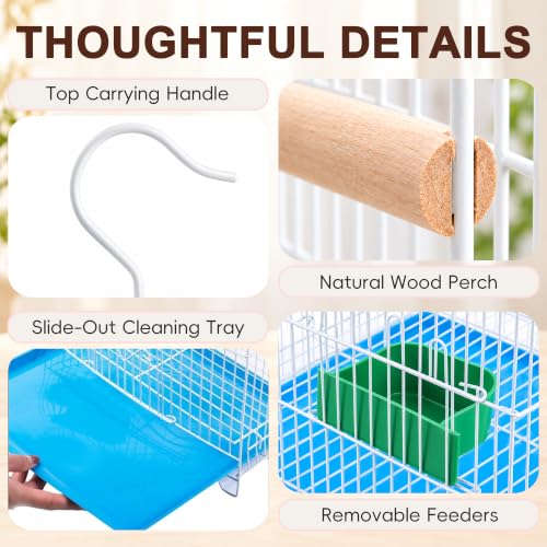 Small Bird Cage (13.0"L x 11.8"W x 17.7"H)