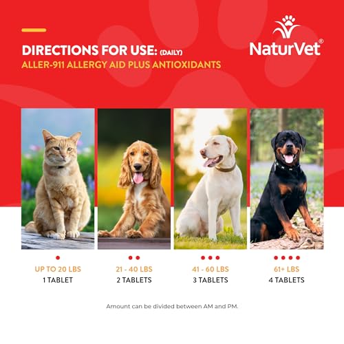 Aller 911 Advanced Allergy Aid for Dogs & Cats (60 Chewable Tablets / No Color)