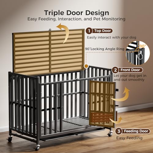 Heavy Duty Dog Crate (43.0"L x 27.0"W x 37.0"H)