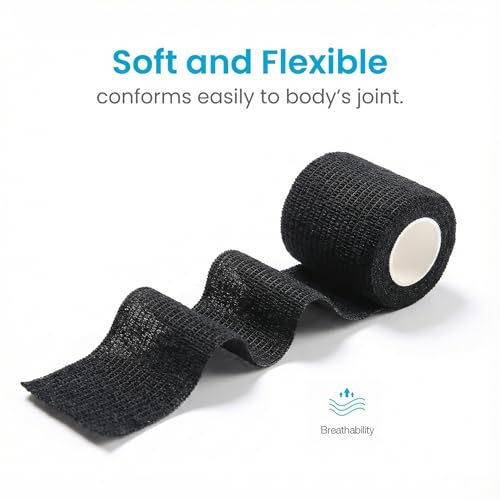 Pet Wrap Self (2 Inch (Pack of 6) / Solid Color, 6 of Black)