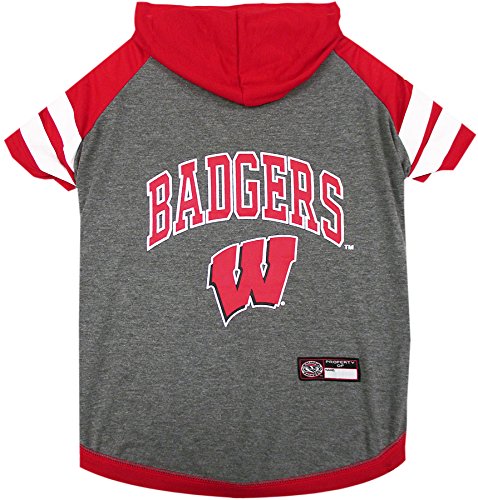 NCAA Wisconsin Badgers Hoodie for Dogs & Cats (Wisconsin Badgers / Small)