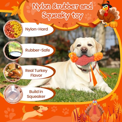 Tough Dog Toys for Aggressive Chewers (Orange / Medium)