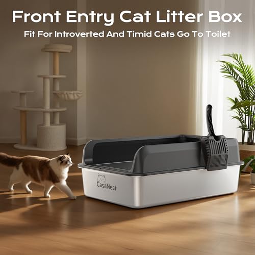 XXXL Stainless Steel Litter Box (XXX-Large / Black)