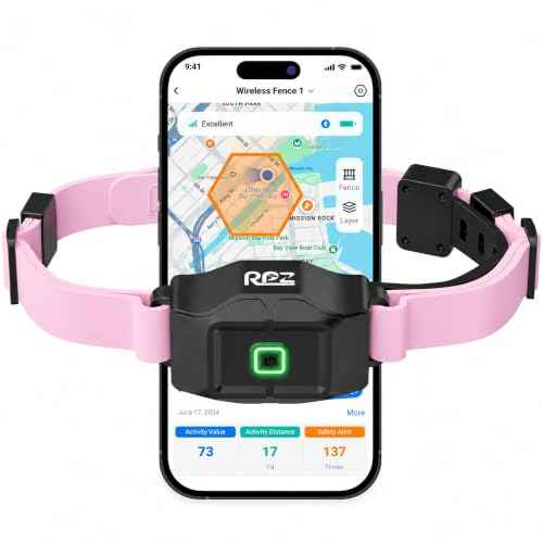 GPS Wireless Dog Fence System with Free App (Pink)