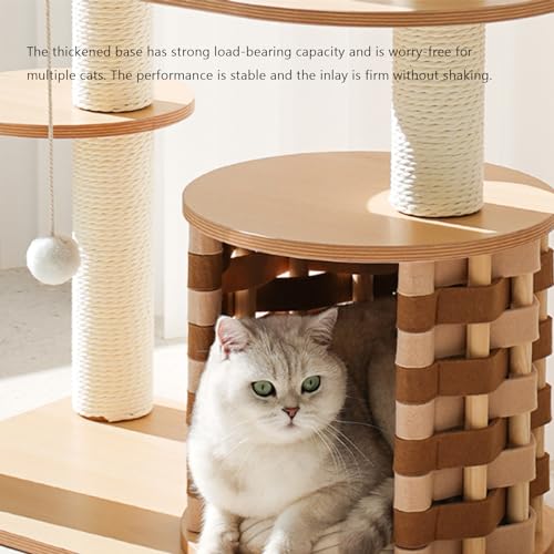 56 Inches Tall Wooden Cat Tree
