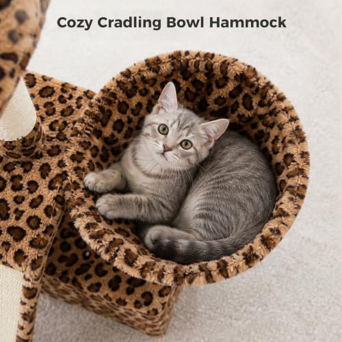 Leopard Cat Tree for Kittens & Small Cats (Brown Leopard)