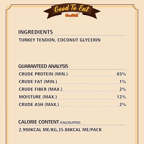 Turkey Tendons for Dogs (2.54 Ounce (Pack of 1))