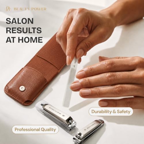 Nail Clippers Set 3 in 1 (Brown Case)