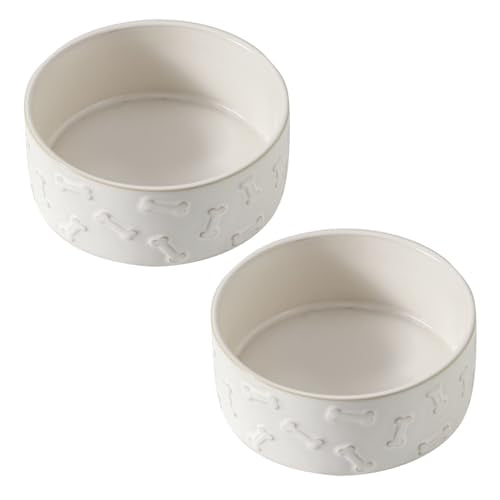 Ceramic Dog Bowl Set of 2 (5.1 in-Small)