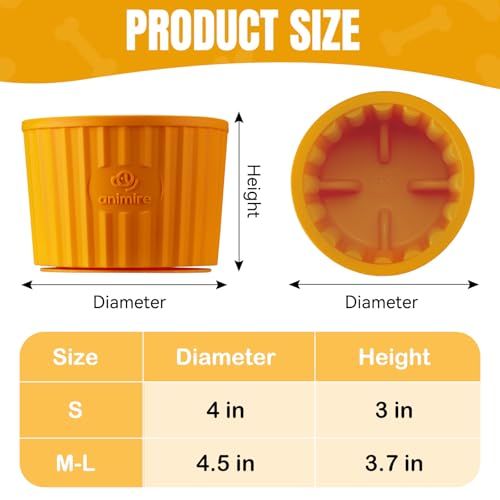 Dog Lick Bowl (M-L / Orange)