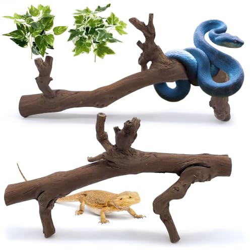 2PCS Snake Climbing Branch (Unpolished Reptile Climbing Wood)