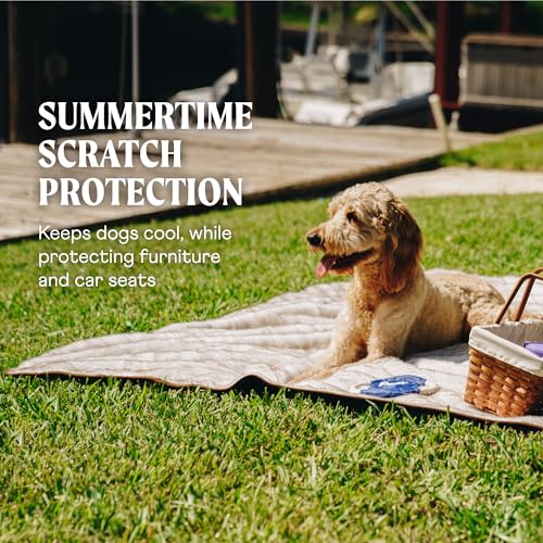 PupProtector Waterproof Throw Blanket (White and Brown / Original (60" L x 50" W))