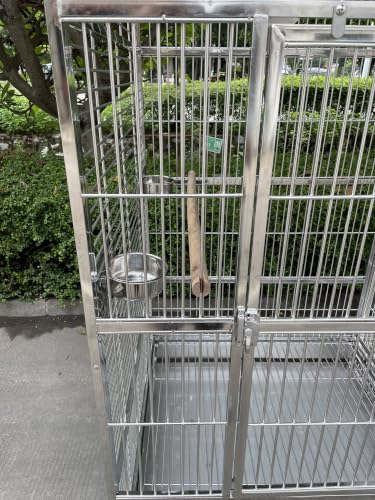 SUS201 Stainless Steel Double Twin Bird Cage for Parrots