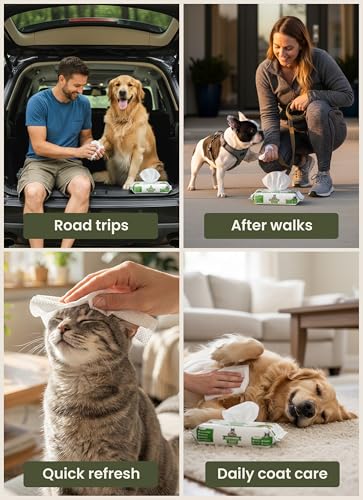 Pogi's Dog Grooming Wipes for Paws & Butt (100-Count Wipes / Unscented)