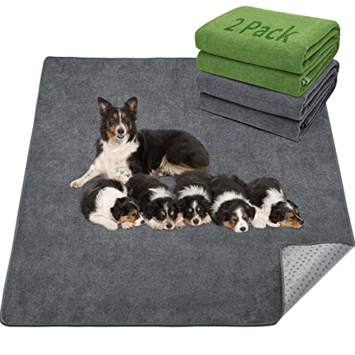 Washable Pee Pads for Dogs (72"*72" Gray&Green)