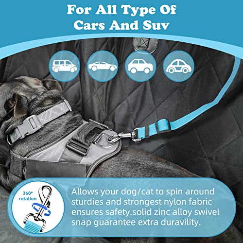 2 Pack Dog Seat Belt for Car (Blue)