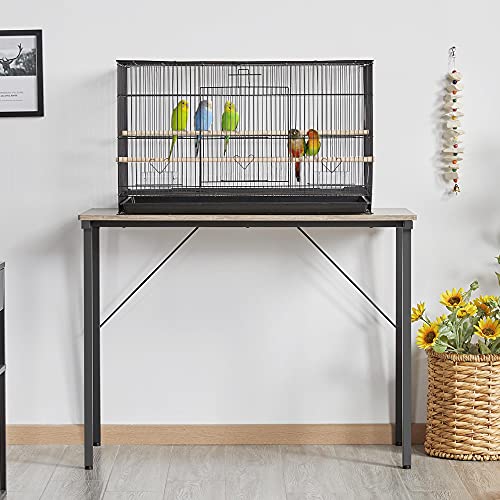 30‘’ Flight Bird Cage Stackable Design for Small and Medium Birds with Slide Out Tray and Bottom Grate Budgies Cockatiels Lovebirds Canaries Parakeet Cage (Black)