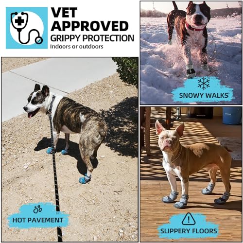 Dog Boots for Large Dogs (Pink / Width 2.75 Inch)