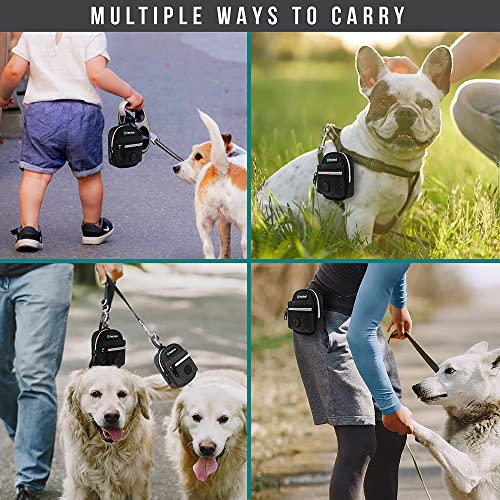 Dog Poop Bag Holder for Leash (Black / 1 Count (Pack of 1))