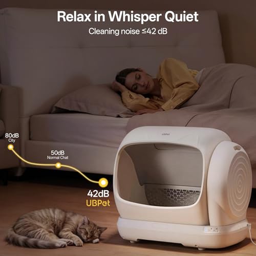 Self Cleaning Litter Box for Multiple Cats (White)