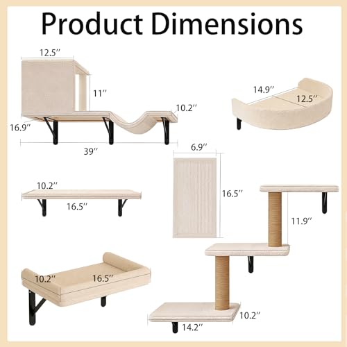 Cat Wall Shelves (Off white)