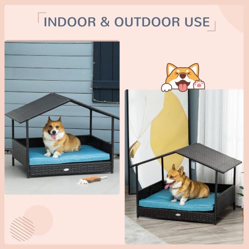 Wicker Dog House Outdoor