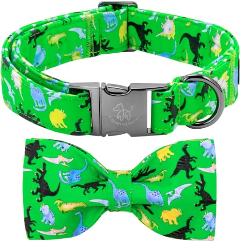Boy Dog Collar (Green Dinosaur / Small (Pack of 1))