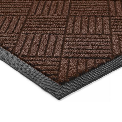 Front Door Mat (2' x 6' (Rectangular) / Brown Diamond)
