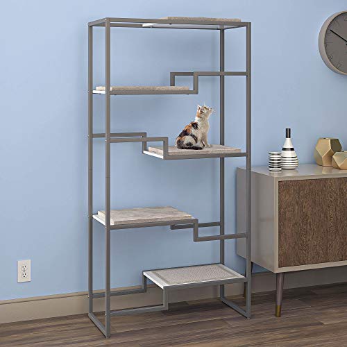 62 Inch Tall Metropolitan Cat Condo (Gray Frame)