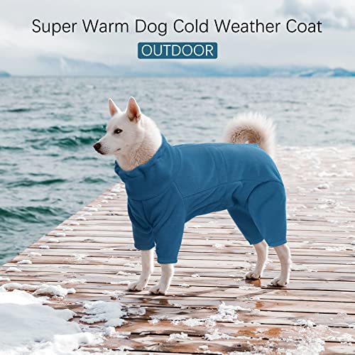 Fleece Full Body Dog Suit (M / Turquoise)
