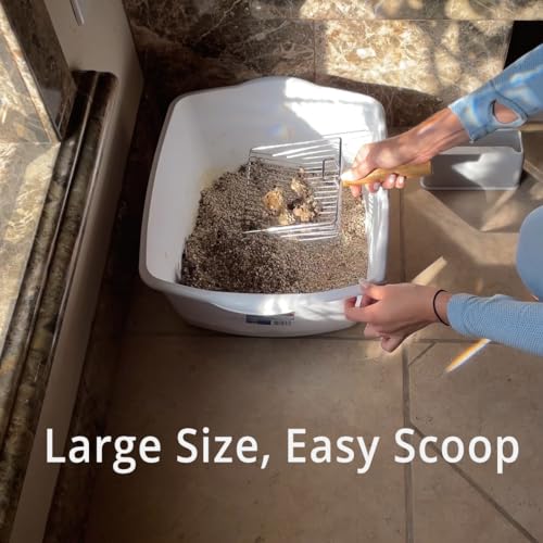 Fast Sifting Cat Litter Scoop with Holder Stand (0.3inch gap)